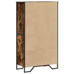 vidaXL Dulap înalt, stejar fumuriu, 79,5x35,5x137,5 cm, lemn prelucrat