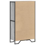 vidaXL Dulap înalt, gri sonoma, 79,5x35,5x137,5 cm, lemn prelucrat