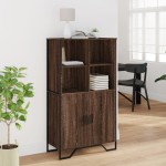 vidaXL Dulap înalt, stejar maro, 79,5x35,5x137,5 cm, lemn prelucrat