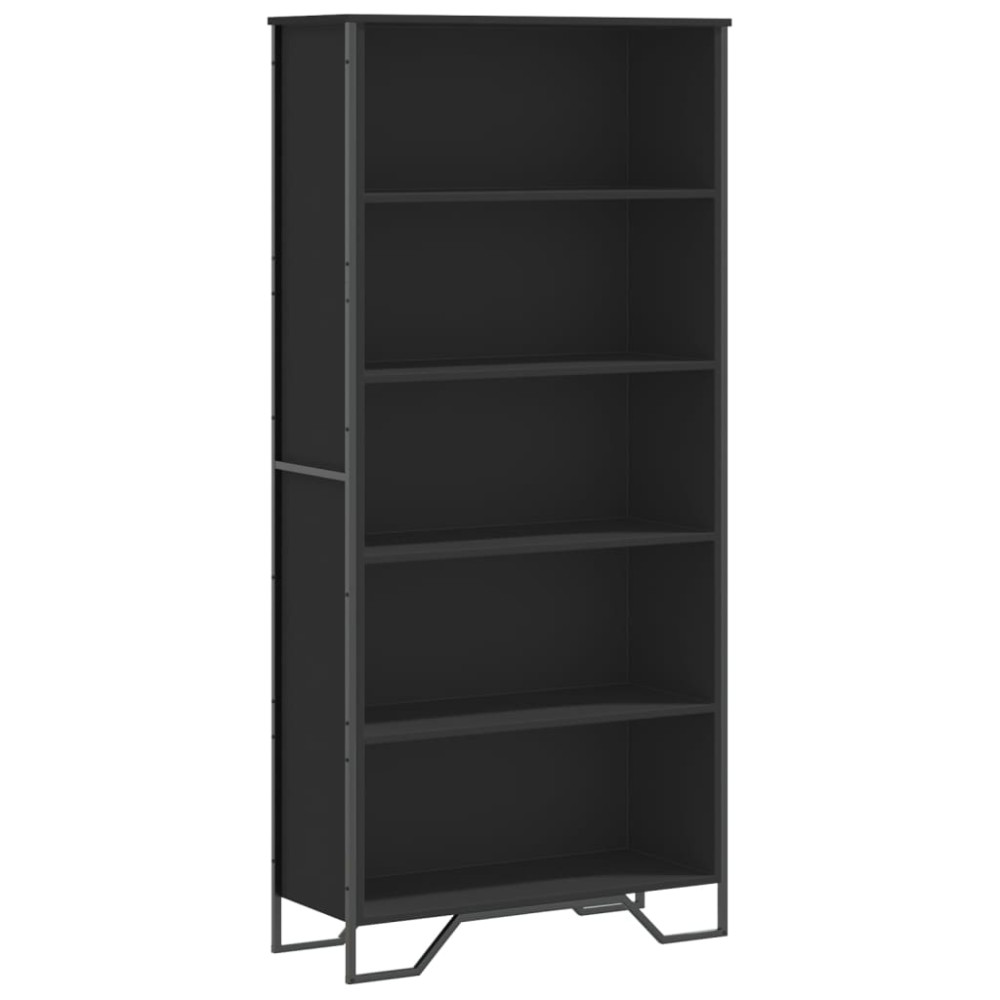 vidaXL Bibliotecă, negru, 80x31x169 cm, lemn prelucrat