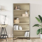 vidaXL Bibliotecă, stejar sonoma, 80x31x169 cm, lemn prelucrat vidaXL Bibliotecă, stejar sonoma, 80x31x169 cm, lemn prelucrat