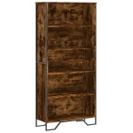 vidaXL Bibliotecă, stejar fumuriu, 80x31x169 cm, lemn prelucrat
