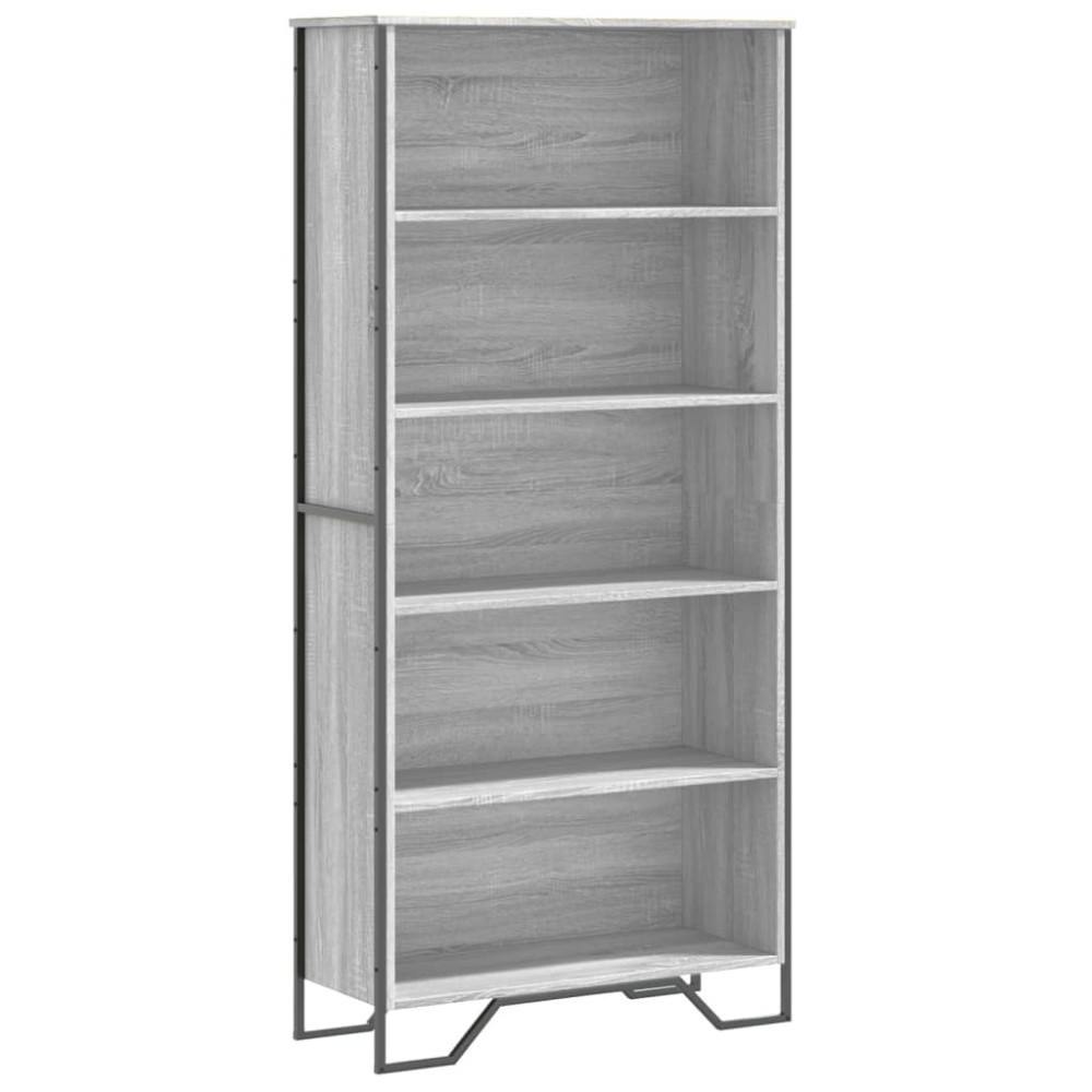 vidaXL Bibliotecă, gri sonoma, 80x31x169 cm, lemn prelucrat