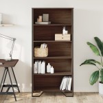 vidaXL Bibliotecă, stejar maro, 80x31x169 cm, lemn prelucrat vidaXL Bibliotecă, stejar maro, 80x31x169 cm, lemn prelucrat