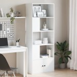 vidaXL Bibliotecă, alb, 70x36x189 cm, lemn prelucrat vidaXL Bibliotecă, alb, 70x36x189 cm, lemn prelucrat