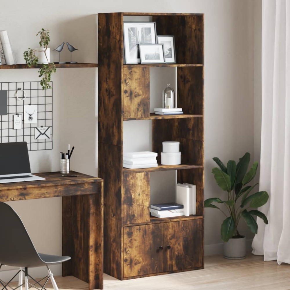 vidaXL Bibliotecă, stejar fumuriu, 70x36x189 cm, lemn prelucrat