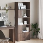 vidaXL Bibliotecă, stejar maro, 70x36x189 cm, lemn prelucrat vidaXL Bibliotecă, stejar maro, 70x36x189 cm, lemn prelucrat