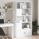 vidaXL Bibliotecă, alb, 100x36x189 cm, lemn prelucrat vidaXL Bibliotecă, alb, 100x36x189 cm, lemn prelucrat