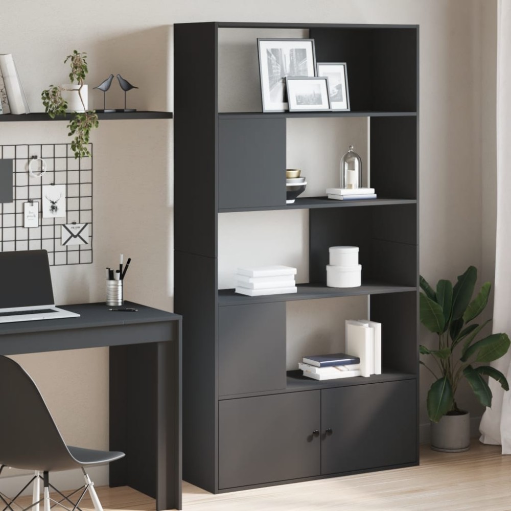 vidaXL Bibliotecă, negru, 100x36x189 cm, lemn prelucrat
