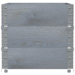 vidaXL Rame pentru paleți 3 buc. Gri 80x60 cm lemn masiv de pin vidaXL Rame pentru paleți 3 buc. Gri 80x60 cm lemn masiv de pin