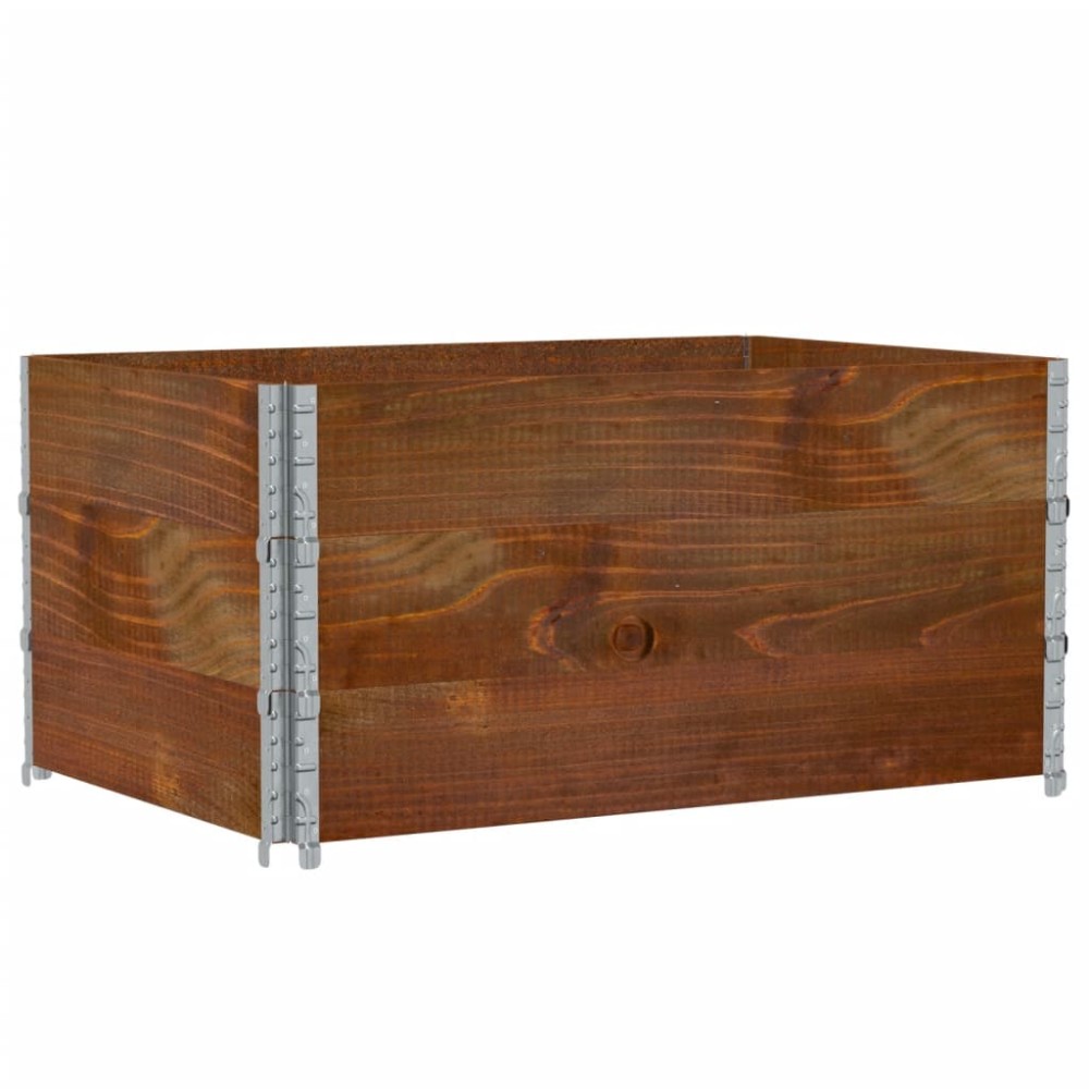 vidaXL Rame pentru paleți 3 buc. maro 120x80 cm lemn masiv de pin