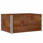 vidaXL Rame pentru paleți 3 buc. maro 120x80 cm lemn masiv de pin vidaXL Rame pentru paleți 3 buc. maro 120x80 cm lemn masiv de pin