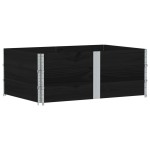 vidaXL Rame pentru paleți, 3 buc., negru, 150x100 cm, lemn masiv pin vidaXL Rame pentru paleți, 3 buc., negru, 150x100 cm, lemn masiv pin