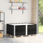 vidaXL Rame pentru paleți, 3 buc., negru, 150x100 cm, lemn masiv pin vidaXL Rame pentru paleți, 3 buc., negru, 150x100 cm, lemn masiv pin