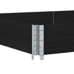 vidaXL Rame pentru paleți, 3 buc., negru, 150x100 cm, lemn masiv pin vidaXL Rame pentru paleți, 3 buc., negru, 150x100 cm, lemn masiv pin