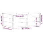 vidaXL Rame pentru paleți, 3 buc., negru, 150x100 cm, lemn masiv pin vidaXL Rame pentru paleți, 3 buc., negru, 150x100 cm, lemn masiv pin