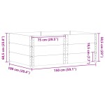 vidaXL Rame pentru paleți 3 buc. Gri 150x100 cm lemn masiv de pin vidaXL Rame pentru paleți 3 buc. Gri 150x100 cm lemn masiv de pin