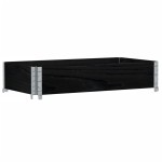 vidaXL Jardinieră de grădină, negru, 100x50 cm, lemn masiv pin