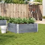vidaXL Jardinieră de grădină, gri, 100x100 cm, lemn masiv pin vidaXL Jardinieră de grădină, gri, 100x100 cm, lemn masiv pin