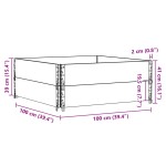 vidaXL Jardinieră de grădină, gri, 100x100 cm, lemn masiv pin vidaXL Jardinieră de grădină, gri, 100x100 cm, lemn masiv pin