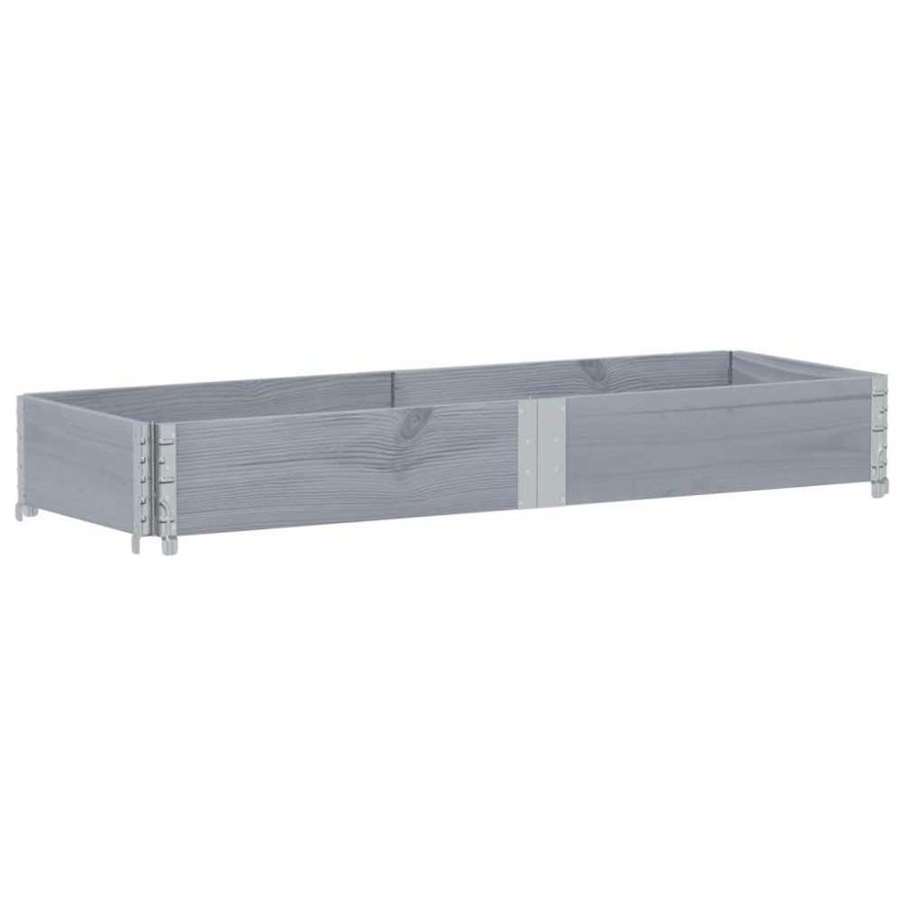 vidaXL Jardinieră de grădină, gri, 150x50 cm, lemn masiv pin