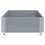 vidaXL Jardinieră de grădină, gri, 150x50 cm, lemn masiv pin vidaXL Jardinieră de grădină, gri, 150x50 cm, lemn masiv pin