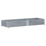 vidaXL Jardinieră de grădină, gri, 150x50 cm, lemn masiv pin vidaXL Jardinieră de grădină, gri, 150x50 cm, lemn masiv pin