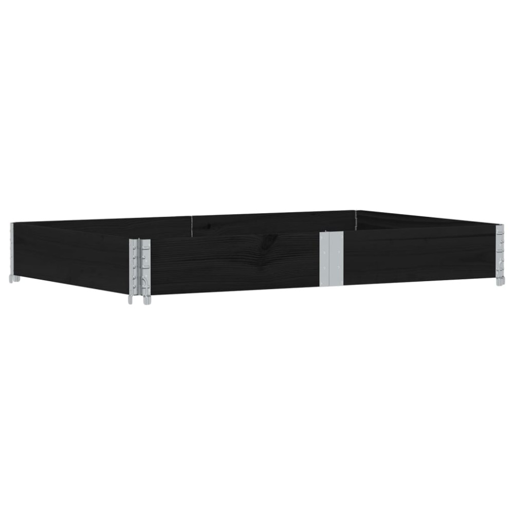 vidaXL Jardinieră de grădină, negru, 150x100 cm, lemn masiv pin