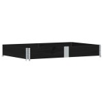 vidaXL Jardinieră de grădină, negru, 150x100 cm, lemn masiv pin