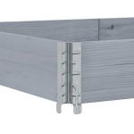 vidaXL Jardinieră de grădină, gri, 150x100 cm, lemn masiv pin vidaXL Jardinieră de grădină, gri, 150x100 cm, lemn masiv pin