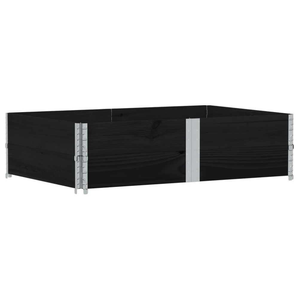 vidaXL Jardinieră de grădină, negru, 150x100 cm, lemn masiv pin