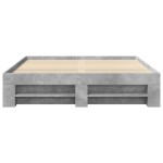 vidaXL Cadru de pat fără saltea Gri beton 160x200cm Lemn prelucrat