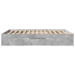 vidaXL Cadru de pat fără saltea Gri beton 160x200cm Lemn prelucrat