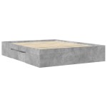 vidaXL Cadru de pat fără saltea Gri beton 160x200cm Lemn prelucrat