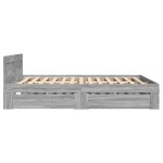 vidaXL Cadru de pat cu tăblie gri sonoma 120x200 cm lemn prelucrat