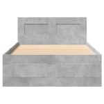 vidaXL Cadru de pat cu tăblie gri beton 90x200 cm lemn prelucrat vidaXL Cadru de pat cu tăblie gri beton 90x200 cm lemn prelucrat