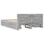 vidaXL Cadru de pat cu tăblie gri sonoma 120x190 cm lemn prelucrat vidaXL Cadru de pat cu tăblie gri sonoma 120x190 cm lemn prelucrat