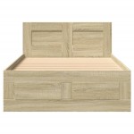 vidaXL Cadru de pat cu tăblie stejar sonoma 75x190 cm lemn prelucrat