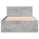 vidaXL Cadru de pat cu tăblie, gri beton, 75x190 cm, lemn prelucrat vidaXL Cadru de pat cu tăblie, gri beton, 75x190 cm, lemn prelucrat