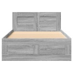 vidaXL Cadru de pat cu tăblie gri sonoma 75x190 cm lemn prelucrat