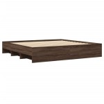 vidaXL Cadru de pat fără saltea Stejar maro 200x200 cm Lemn prelucrat vidaXL Cadru de pat fără saltea Stejar maro 200x200 cm Lemn prelucrat