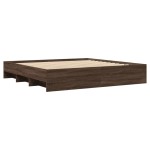 vidaXL Cadru de pat fără saltea Stejar maro 200x200 cm Lemn prelucrat vidaXL Cadru de pat fără saltea Stejar maro 200x200 cm Lemn prelucrat