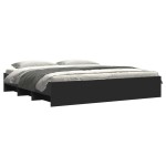 vidaXL Cadru de pat fără saltea Negru 180x200cm Lemn prelucrat