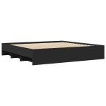 vidaXL Cadru de pat fără saltea Negru 180x200cm Lemn prelucrat
