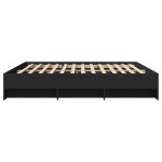 vidaXL Cadru de pat fără saltea Negru 180x200cm Lemn prelucrat