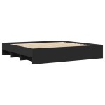 vidaXL Cadru de pat fără saltea Negru 180x200cm Lemn prelucrat