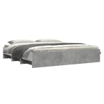 vidaXL Cadru de pat fără saltea Gri Beton 180x200cm Lemn prelucrat