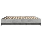 vidaXL Cadru de pat fără saltea Gri Beton 180x200cm Lemn prelucrat