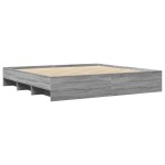 vidaXL Cadru de pat fără saltea Gri Sonoma 180x200cm Lemn prelucrat vidaXL Cadru de pat fără saltea Gri Sonoma 180x200cm Lemn prelucrat