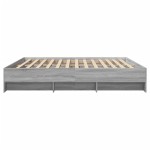 vidaXL Cadru de pat fără saltea Gri Sonoma 180x200cm Lemn prelucrat vidaXL Cadru de pat fără saltea Gri Sonoma 180x200cm Lemn prelucrat